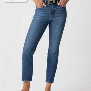 J. Crew Factory  Women's Straight Essential Jeans in Deep Blue